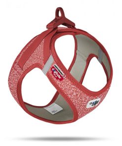 Curli Clasp Vest Geschirr Merino, rot, L (Merinowolle, geruchsneutralisierend/antistatisch)