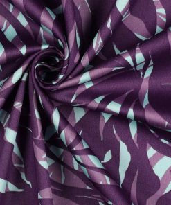 Baumwollstoff, Lila Mint, florale Musterung