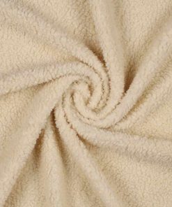 Teddystoff, weich und kuschelig – unifarben – Beige