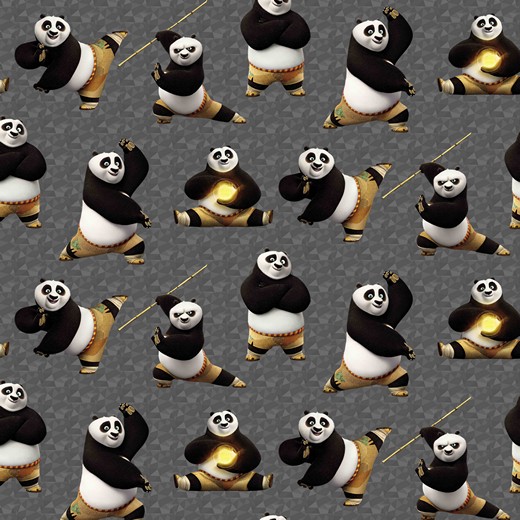 French Terry, Sweatshirtstoff Kung Fu Panda – Digitaldruck