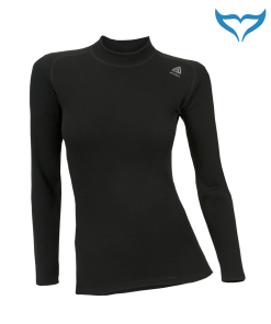 Aclima Warmwool Shirt Crew Neck Woman S-XXL Funktionswäsche Merino Wool 200 blac