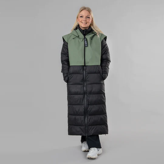 PAIKKA Visibility kurze Warn-Weste, olive, unisex (reflektierend), XS, S/M