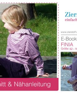 Kapuzensweatshirt mit großer Kapuze “FINIA”, Gr. 62 – 104 [Digital]