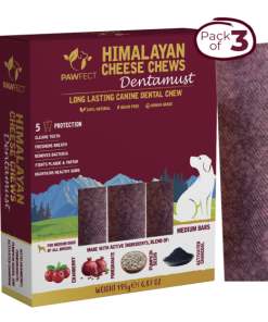 Pawfect Himalayan Cheese Dental Chew Bar mit Cranberry, Granatapfel, Aktivkohle (1 Riegel à 65 g)