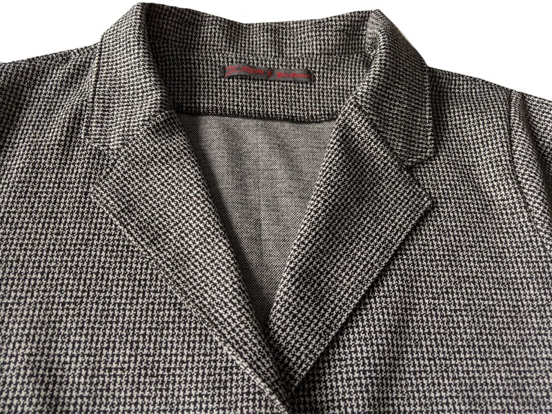 Stretch, Jacquard, Salz und Pfeffer Musterung, Schwarz – Bild 6