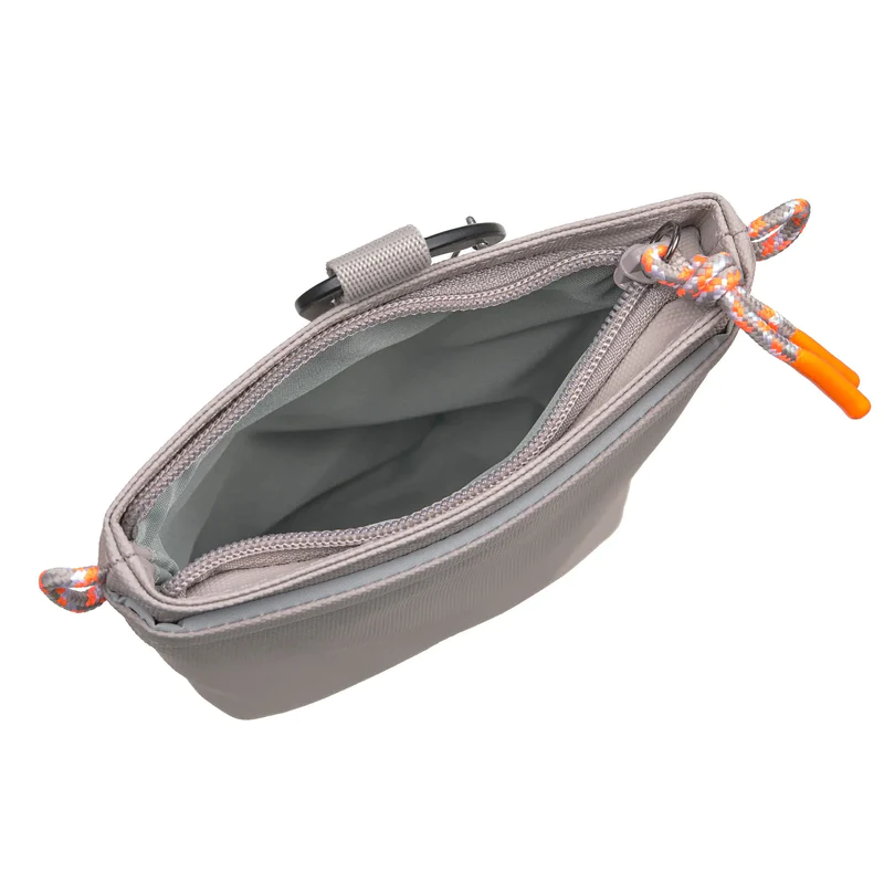 Palopa Leckerlibeutel – Karl, taupe (längenverstellbare Kordel grau/orange/pastell lila) – Bild 6