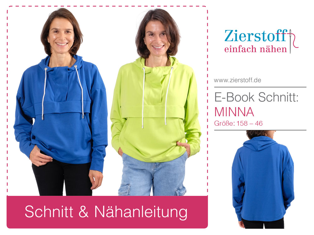 Hoodie / Shirt “MINNA”, Gr. 158 – Damengr. 46 – Bild 2