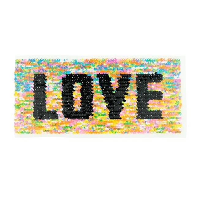 Wendepailletten, Applikation Aufnäher LOVE – Bild 6