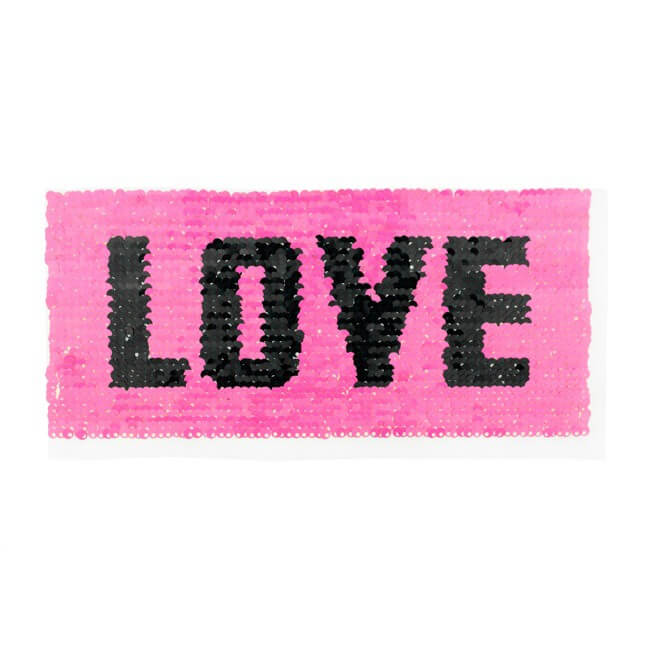 Wendepailletten, Applikation Aufnäher LOVE – Bild 2