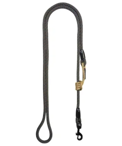 Stufenlos verstellbare, leichte Tau-Leine, 1,80m-2,60m, Durchmesser 10mm, braun/petrol