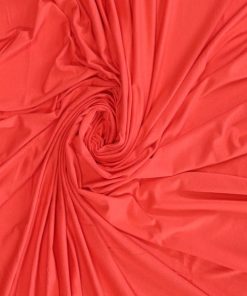 French Terry aus Bambus, unifarben Koralle