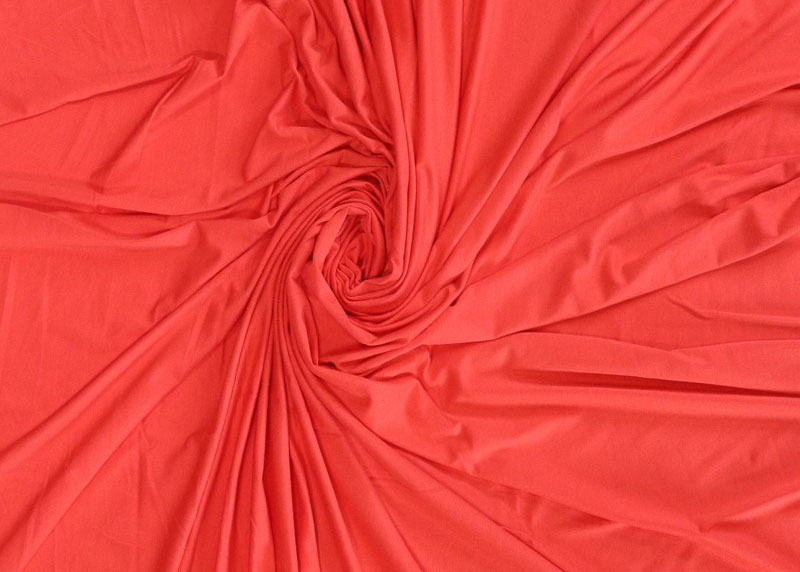 French Terry aus Bambus, unifarben Koralle – Bild 2