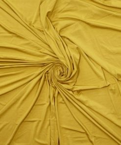 Jersey aus Bambus, unifarben Senf / Curry