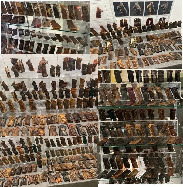 Colt 1911 Holzgriffschale, Ausführung 25, Standard, glatt, rötlich, Nußbaum, Neu – Bild 3