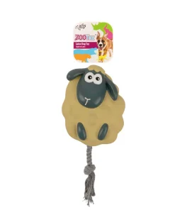 AFP Sheep, weiches Fleece, Seil + Latex, quietscht