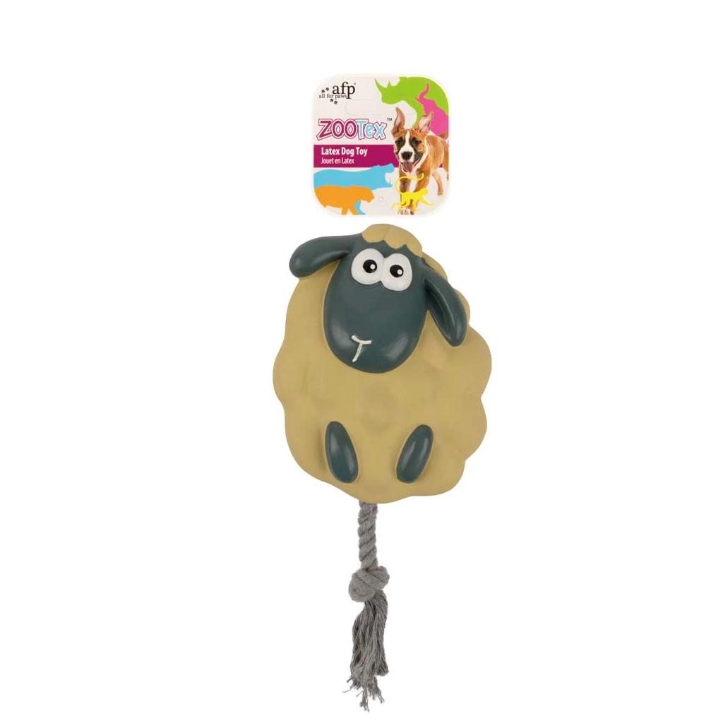 AFP Sheep, weiches Fleece, Seil + Latex, quietscht