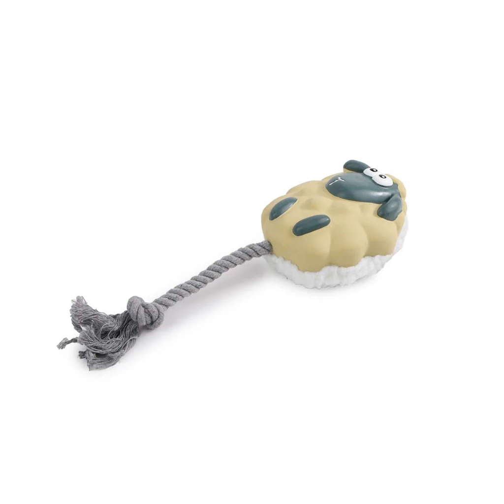 AFP Sheep, weiches Fleece, Seil + Latex, quietscht – Bild 4