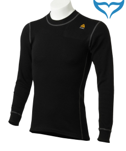 Aclima Warmwool Shirt Crew Neck S Funktionswäsche Merino Wool 200g black schwarz