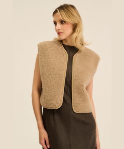 Alwero – Weste „CAMINO“ Adult, TAN, Biowolle Ultra Light