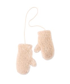 Alwero – Handschuhe „GULLY JUNIOR“ mit Band, SAND BROWN, Biowolle Ultra Light