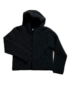 Alwero – Übergangsjacke „YPOS“ Adult, Biowolle, Deep Black, ultra light