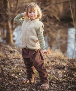 Alwero – Bodywarmer RUDI Junior, Sand Brown, Biowolle