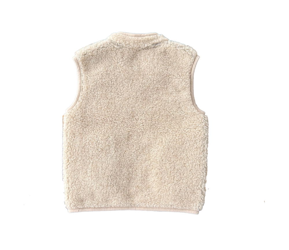 Alwero – Bodywarmer RUDI Junior, Sand Brown, Biowolle – Bild 4