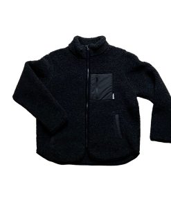 Alwero – Jacke SHERPA, Deep Black, Biowolle, ultra leicht, unisex