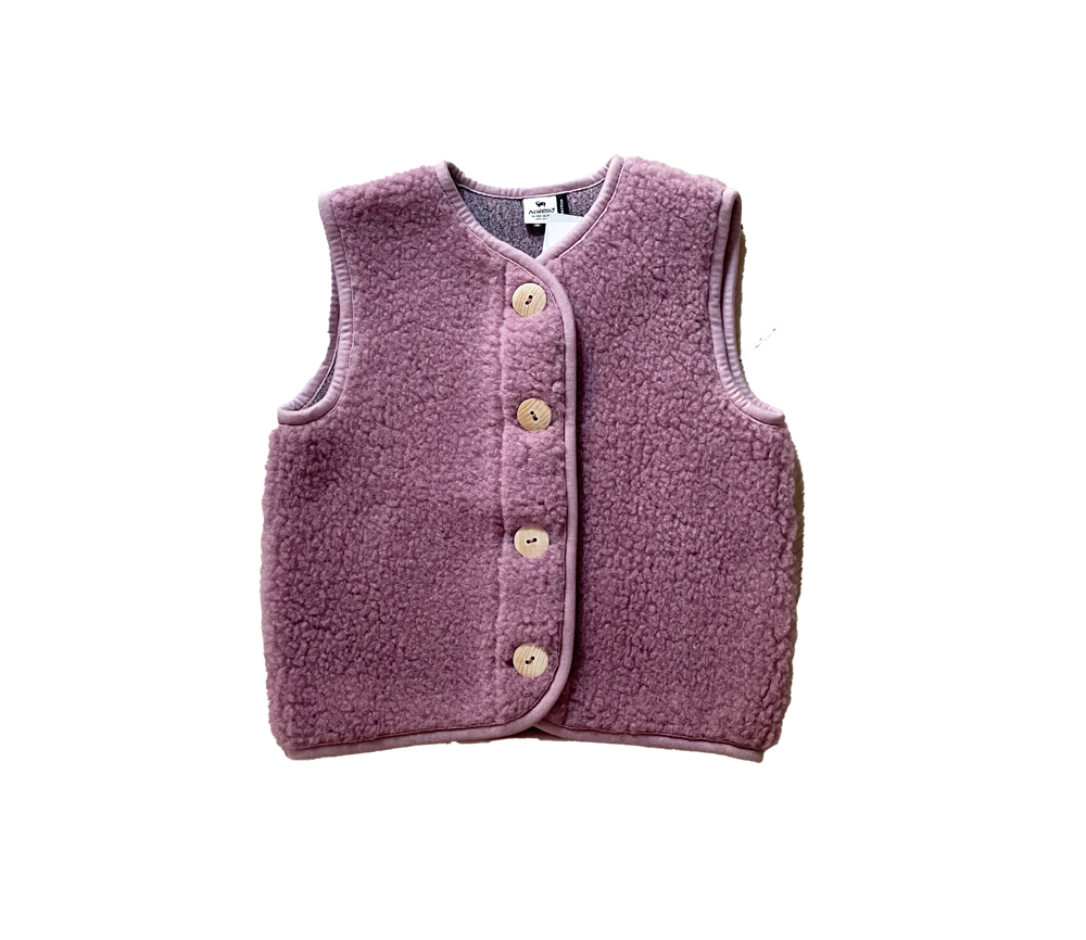 Alwero – Bodywarmer „PO“ Junior, Biowolle, VENETIAN PINK, ultra light