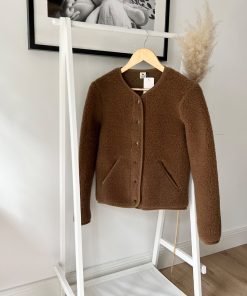 Alwero – Jacke „TYBS“ Adult,  Teddy Brown, Biowolle Ultra Light