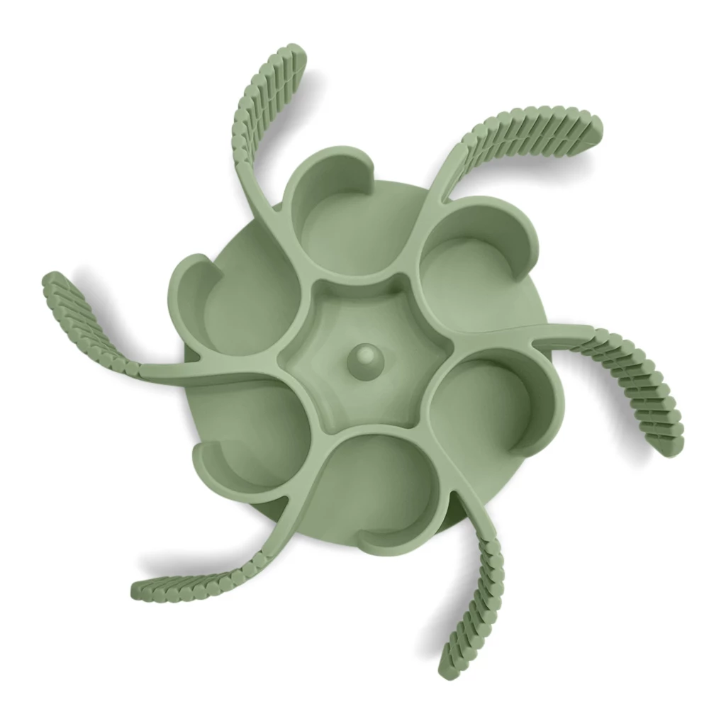 Hey Lana Anti-Schling-Einsatz für Napf mit 19 Saugnäpfen, spülmaschinenfest, 100% Silikon, bpa-frei, 17,5cm-12,5cm, mint