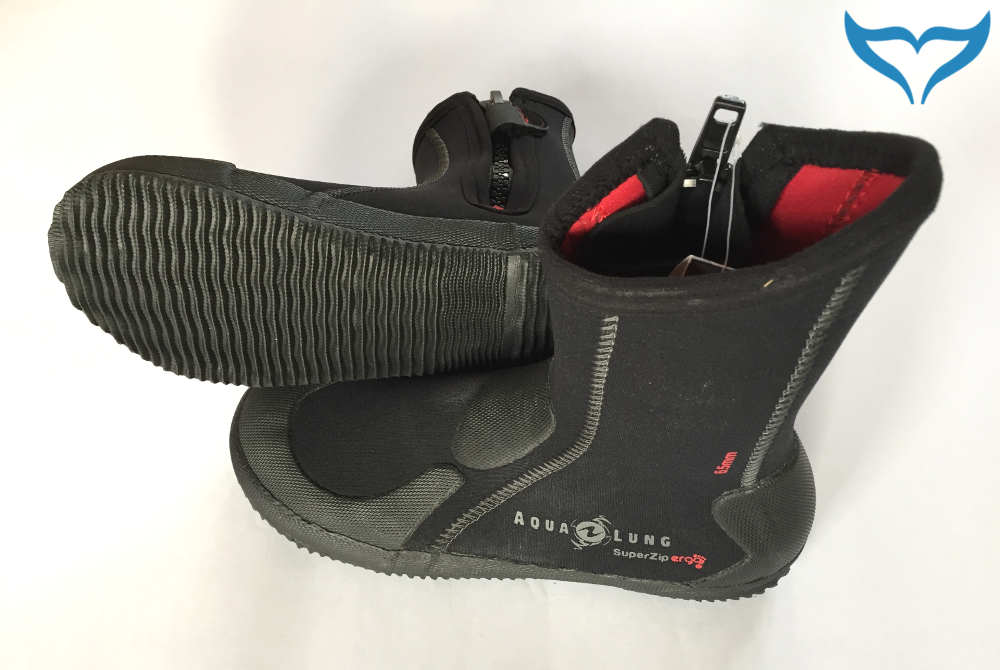 Aqualung Füsslinge Super Zip Ergo 6,5mm 36-45 Neopren Reißverschluss Schuhe Echo – Bild 2