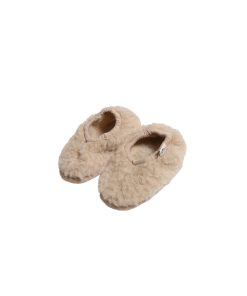 Alwero – Hausschuhe, Ballerina Junior, BEIGE, Biowolle