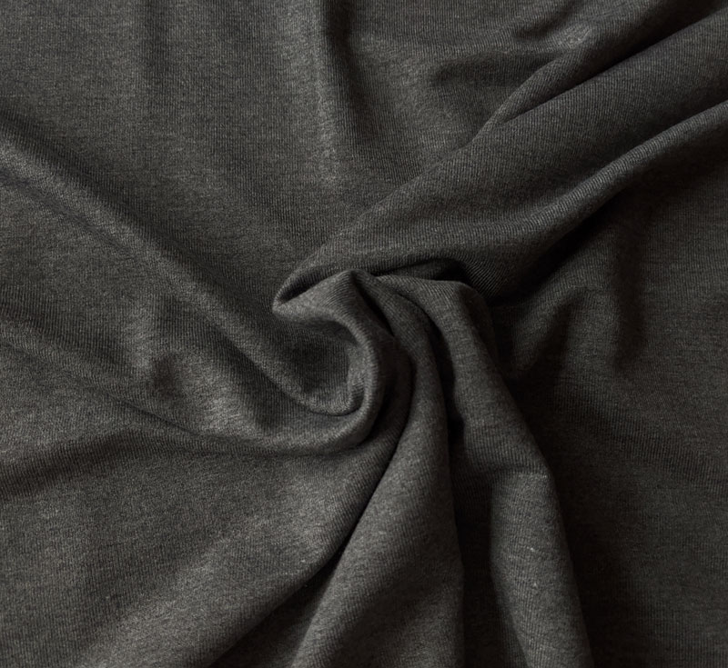 Jersey aus Bambus, unifarben Grau / Dunkelgrau