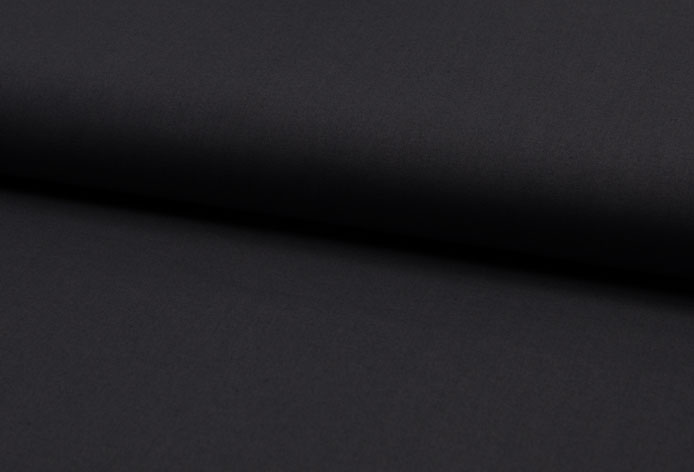 Baumwollstoff, unifarben Schwarz