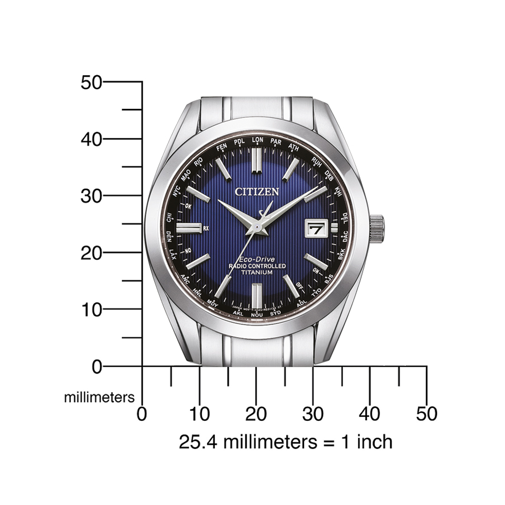 Citizen Funkuhr Herren CB0260-81L 10 bar Funk Quarz Eco-Drive Saphir Titanium Ne – Bild 5