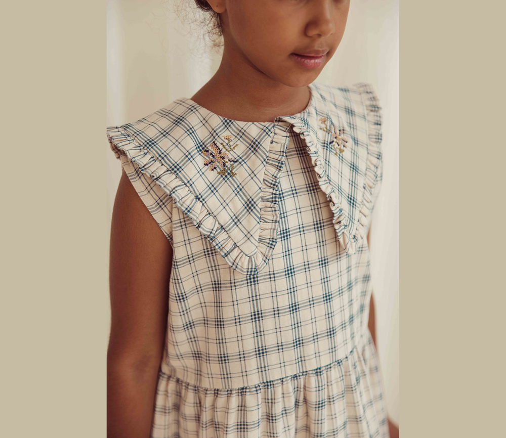 LIILU – Kleid „CAMILA“, check, Biobaumwolle – Bild 3