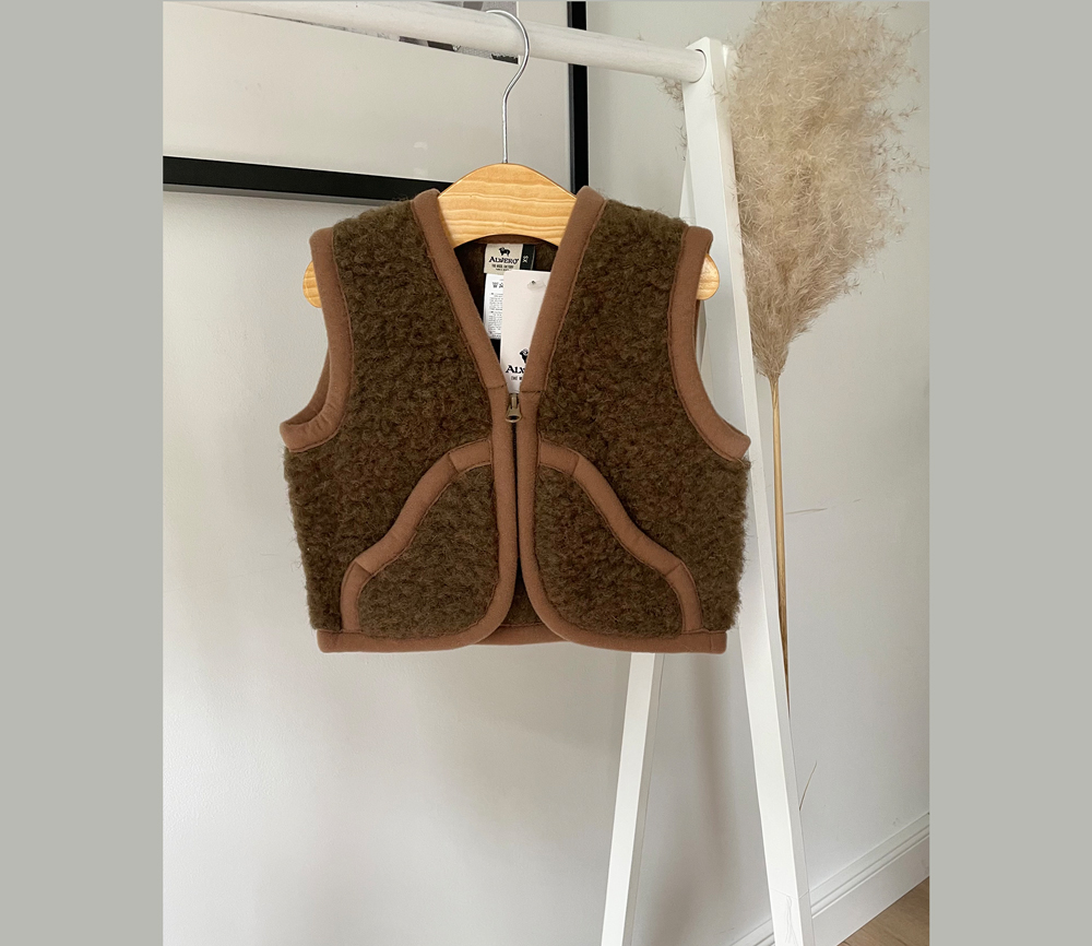 Alwero – Bodywarmer CARPATHIAN, Biowolle, BARK