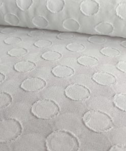 Chiffon, weiß mit Tupfen Ausbrenneroptik