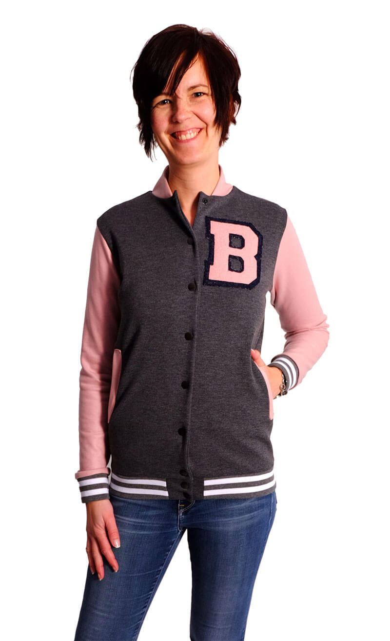 Strickbündchen, gefaltete Collegebündchen in Schwarz mit weißen Streifen, 135 cm – Bild 6