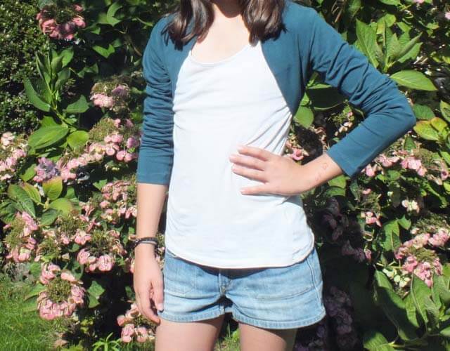 French Terry, unifarben Petrol, Sweatshirtstoff brushed – Bild 4