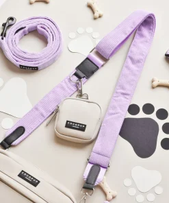 Gurtband für Gassi-Tasche, weicher Cord-Stoff, flieder