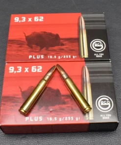 40 Patronen, Geco, Kal.9,3×62, Plus,16,5g/255gr.