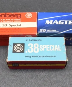 150 Patronen, Konvolut, Hirtenberger/Magtech/Geco, .38 Spec., 9,6/10,24g/148/158gr, zum Sonderpreis!