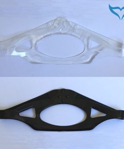 Cressi Maskenband 16 mm Tauchmaske Maske transparent schwarz Silikon Neu