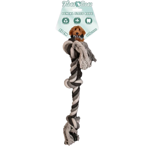 Floss Dental Rope, 100% Baumwolle, 3 Knoten, 55cm