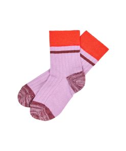 FUB – Socken gerippt, colour block orchid, extra feine Bio Wolle