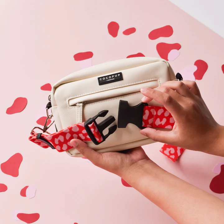 Bauch-Gurtband für Gassi-Tasche, pink/red Leo – Bild 3