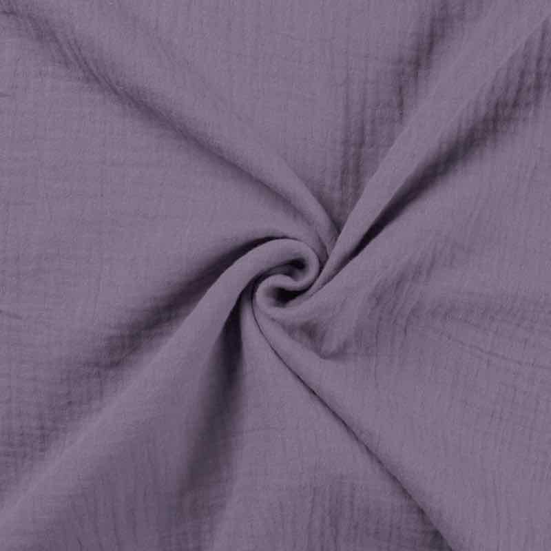 Bio Gauze, Musselin – Flieder – Very Peri – unifarben