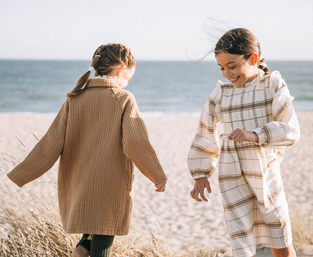 LIILU – Smocked Ada Dress, Chenille Checked, Bio Baumwolle (6-8J.)